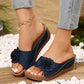 【EU 36-44】🌸Damskie Wygodne Sandały Slip-On z Kwiatem