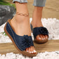 【EU 36-44】🌸Damskie Wygodne Sandały Slip-On z Kwiatem