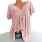【S-5XL】👚Koszulka z nadrukiem V-neck