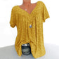 【S-5XL】👚Koszulka z nadrukiem V-neck