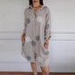 【S-3XL】👗Sukienka koszulowa plus size z kieszeniami i nadrukiem w kropki