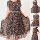 【M-4XL】🌸Elegancka sukienka w kwiaty z delikatnym białym paskiem
