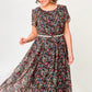【M-4XL】🌸Elegancka sukienka w kwiaty z delikatnym białym paskiem
