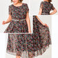 【M-4XL】🌸Elegancka sukienka w kwiaty z delikatnym białym paskiem