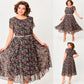 【M-4XL】🌸Elegancka sukienka w kwiaty z delikatnym białym paskiem