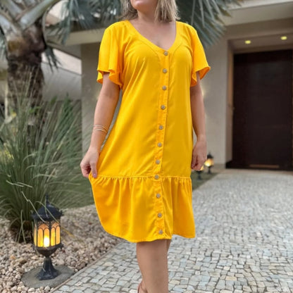 【S-2XL】💖Świeża sukienka w jednolitym kolorze