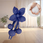 Styling Matte Flower Rhinestone Flat Hair Claw Clips