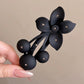 Styling Matte Flower Rhinestone Flat Hair Claw Clips