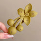Styling Matte Flower Rhinestone Flat Hair Claw Clips