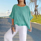 【M-2XL】🌿Letni bawełniany lniany top o luźnym kroju