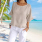 【M-2XL】🌿Letni bawełniany lniany top o luźnym kroju