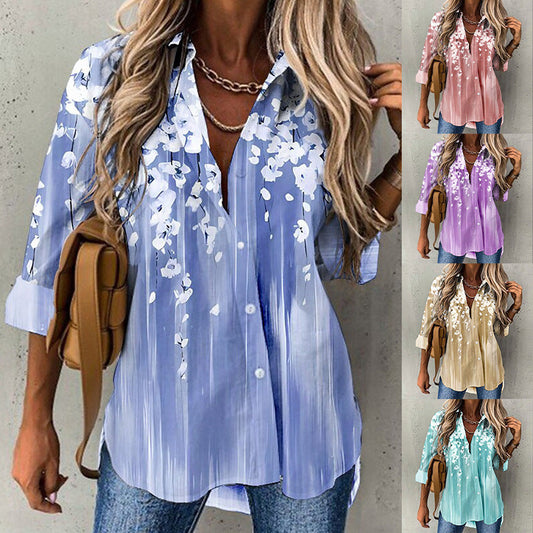 【S-2XL】🌸2025 Nowa damska bluzka w kwiaty