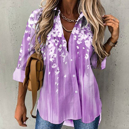 【S-2XL】🌸2025 Nowa damska bluzka w kwiaty