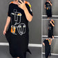 【S-4XL】🍂Modna damska sukienka z krótkim rękawem z nadrukiem