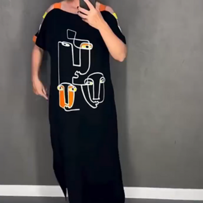 【S-4XL】🍂Modna damska sukienka z krótkim rękawem z nadrukiem