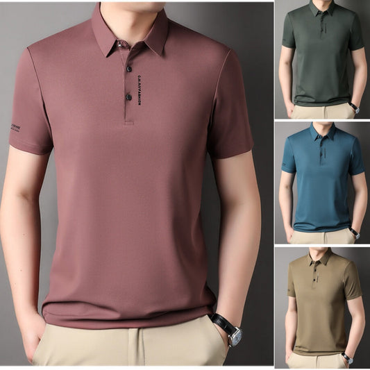 【M-4XL】👔Męska koszulka z krótkim rękawem i kołnierzykiem Slim Fit
