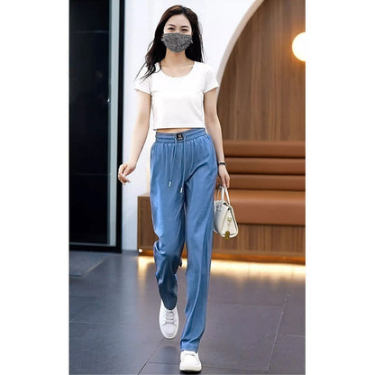 【S-3XL】👖Casualowe spodnie z prostymi nogawkami z wysokim stanem