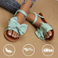 【EU 36-43】🎀Damskie modne płaskie sandały z kokardą