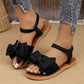 【EU 36-43】🎀Damskie modne płaskie sandały z kokardą