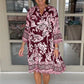 【S-3XL】💐Damska swobodna sukienka z dekoltem V w kwiatowy print