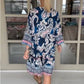 【S-3XL】💐Damska swobodna sukienka z dekoltem V w kwiatowy print
