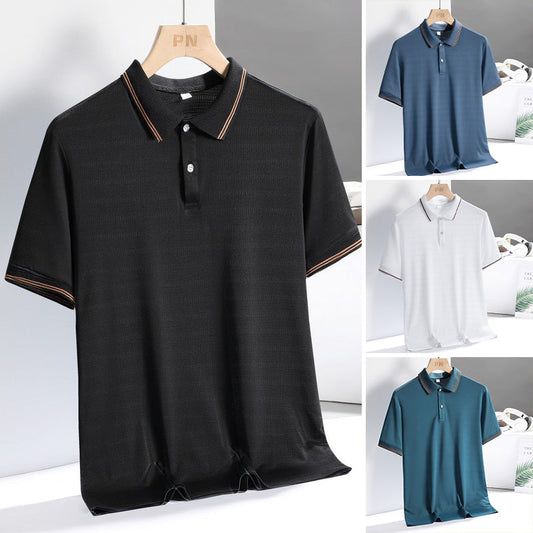 【M-3XL】👔Męski top z lodowym jedwabiem