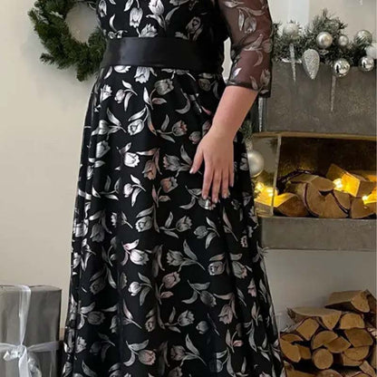 【S-4XL】👗Damskie sukienki w kwiaty z rękawami o średniej długości