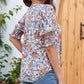 【S-2XL】🌺Kwiatowa bluzka damska z dekoltem V i bufiastymi rękawami