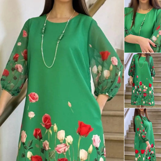 【S-4XL】💝Elegancka sukienka w kwiaty