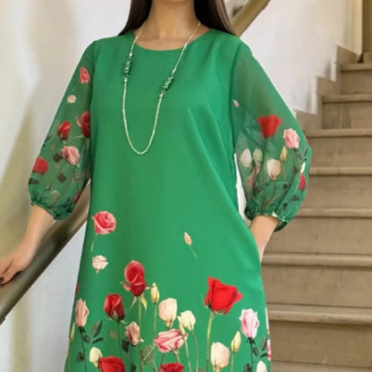 【S-4XL】💝Elegancka sukienka w kwiaty