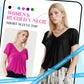 【S-4XL】👚Damska plisowana bluzka z krótkim rękawem w kształcie litery V