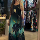 【S-4XL】🌺✨Luźna sukienka bez rękawów z nadrukiem