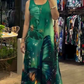 【S-4XL】🌺✨Luźna sukienka bez rękawów z nadrukiem