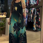 【S-4XL】🌺✨Luźna sukienka bez rękawów z nadrukiem