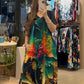 【S-4XL】👗Długa sukienka z nadrukiem w rozmiarze Plus