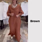 【M-4XL】💖Bawełniana sukienka maxi z rozcięciem i kieszeniami