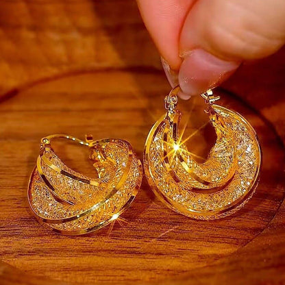 ✨Lekkie, luksusowe kolczyki w metalowym stylu