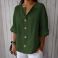 【S-4XL】👚Luźna bluzka damska zapinana na guziki