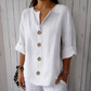 【S-4XL】👚Luźna bluzka damska zapinana na guziki