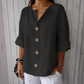 【S-4XL】👚Luźna bluzka damska zapinana na guziki