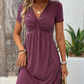 【S-2XL】👗Sukienka damska z krótkim rękawem V-neck