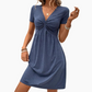 【S-2XL】👗Sukienka damska z krótkim rękawem V-neck