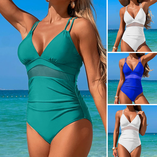 【S-XL】🩱 Jednoczęściowy damski kostium kąpielowy w jednolitym kolorze