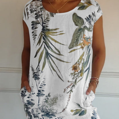 【M-3XL】🌸Casualowa sukienka z nadrukiem i kieszeniami