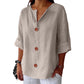【S-4XL】👚Damski luźny top z bawełny i lnu