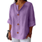【S-4XL】👚Damski luźny top z bawełny i lnu