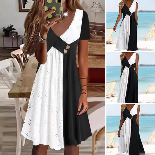 【XL-4XL】💞Modna sukienka patchworkowa