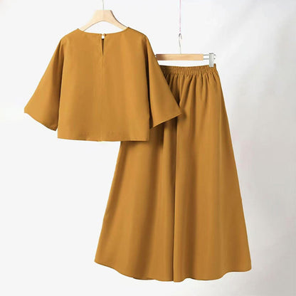 【S-XL】💯Luźna koszulka damska + luźne spodnie, dwuczęściowy zestaw