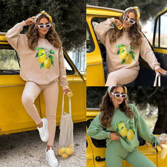 【S-XL】🌺Luźna koszulka z długim rękawem + obcisłe spodnie