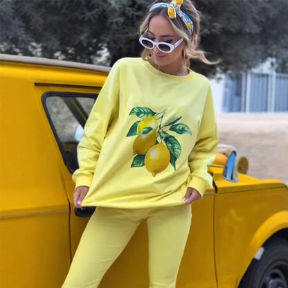【S-XL】🌺Luźna koszulka z długim rękawem + obcisłe spodnie